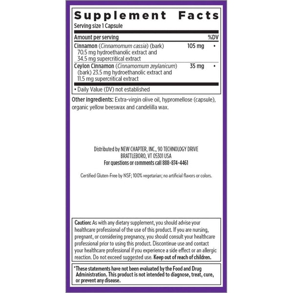 New Chapter Vitamins, Minerals, Herbs & More New Chapter Cinnamon Force 30 Liquid Caps