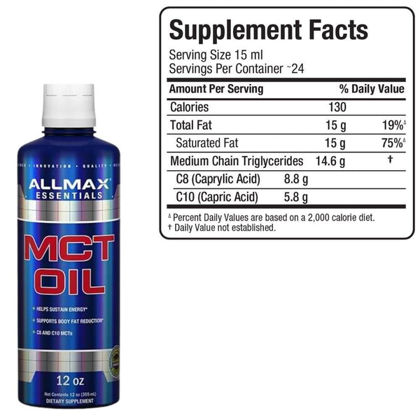 Allmax Nutrition Essential Fatty Acids & - Oils Allmax MCT Oil 12oz