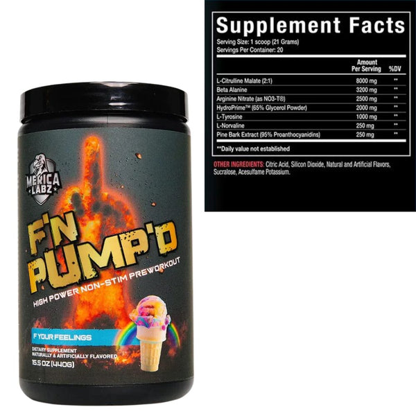 'Merica Labz Sports Performance Recovery 'Merica Labz F'n Pump'd 20 Servings