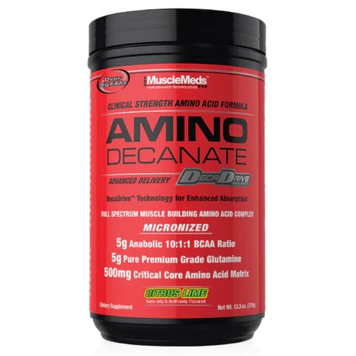 MuscleMeds Sports Nutrition & More Citrus Lime MuscleMeds Amino Decanate 360 Grams
