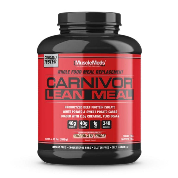 MuscleMeds Meal Replacement Powders Chocolate Fudge MusMeds Carnivor Lean Meal 30 Servings