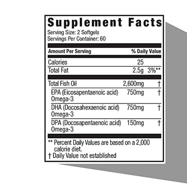 JYM Essential Fatty Acids & - Oils JYM Brand Omega Fish Oil 120 Softgels