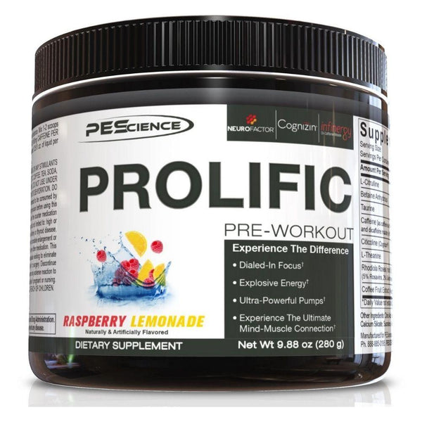 PEScience Sports Nutrition & More Raspberry Lemonade PEScience Prolific 20 Servings