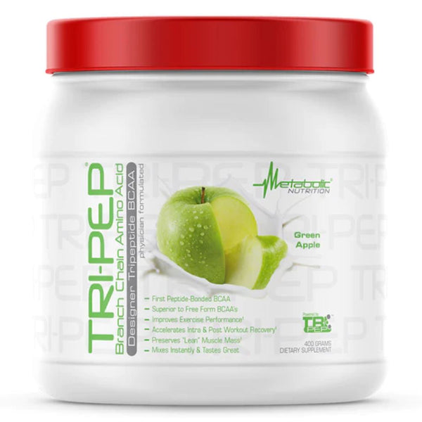 Metabolic Nutrition Sports Nutrition & More Green Apple Metabolic Nutrition Tri-Pep BCAA 400 Grams