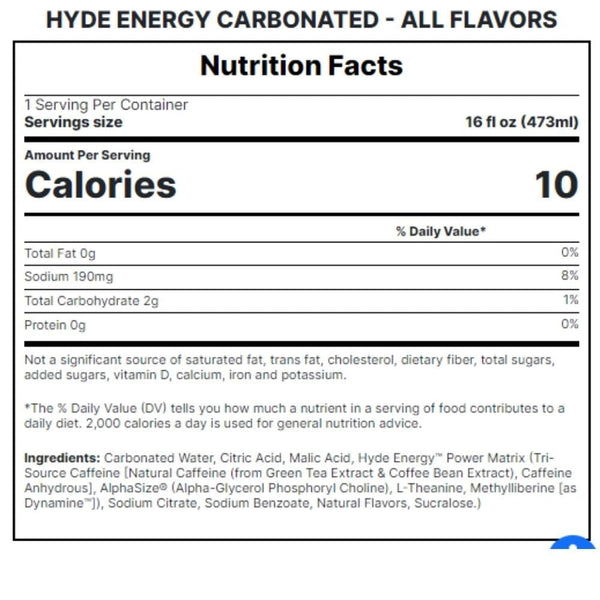 Pro Supps Drinks Pro Supps Hyde Energy Drink RTD 12 Case