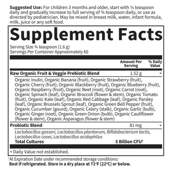 Garden of Life Vitamins, Minerals, Herbs & More Garden of Life Raw Probiotics Kids 3.4 Oz