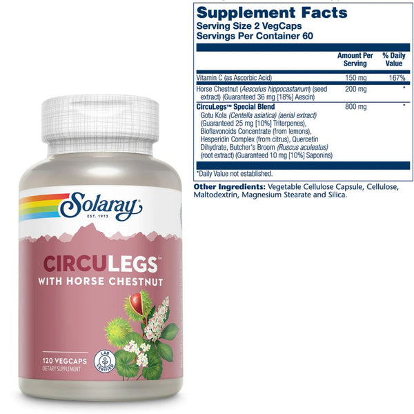 Solaray Vitamins, Minerals, Herbs & More Solaray CircuLegs Circulation Support 120 Capsules