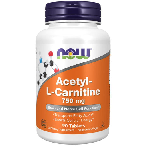 Now Foods Sports Nutrition & More Now Foods Acetyl L-Carnitine 750mg 90 Tablets