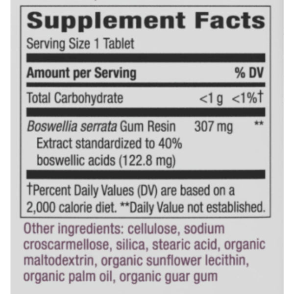 Nature's Way Store Stock Only Nature's Way Boswellia 60 Tablets