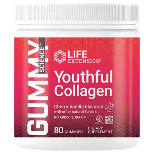 Life Extension Personal Care& - Hygeine Life Extension Gummy Youthful Collagen Cherry Vanilla 80 gummies