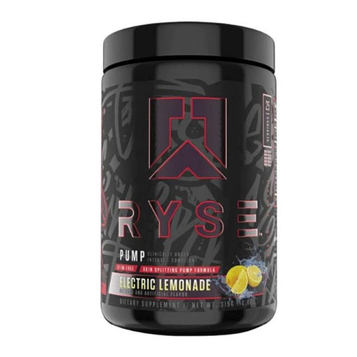 Ryse Supplements Nitric Oxide Electric Lemonade Ryse Supplements Blackout Pump 25 Servings