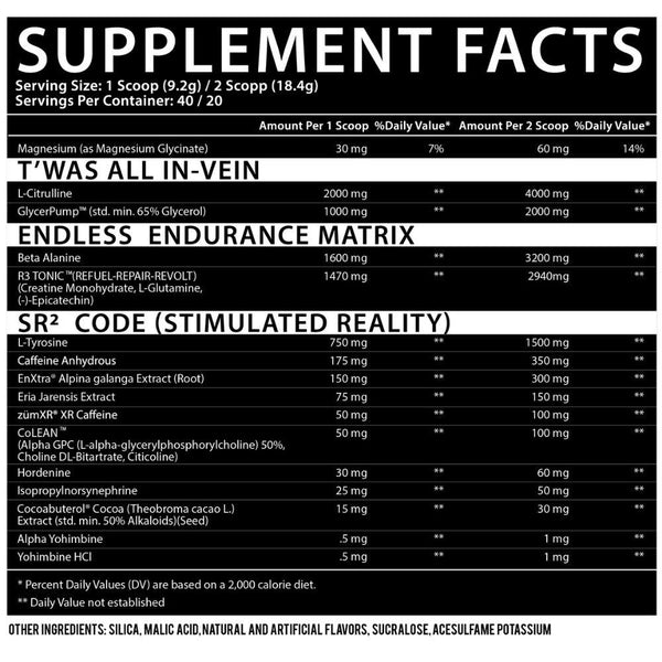 Inspired Nutraceuticals Pre-Workouts Inspired Nutra DVST8 Of The Union 40 Servings