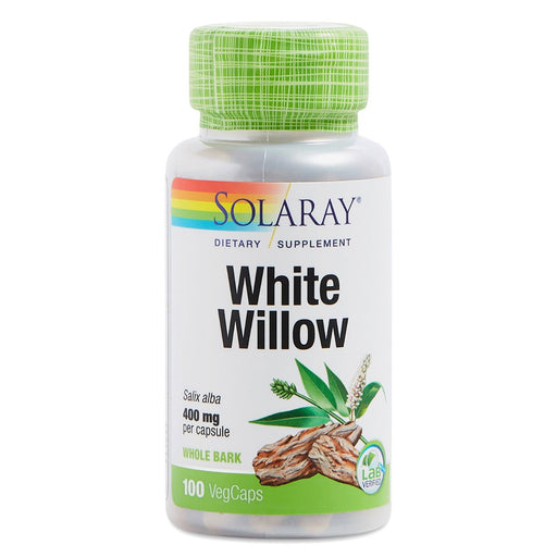 Solaray Vitamins, Minerals, Herbs & More Solaray White Willow Bark 400mg 100 Caps (581337645100)