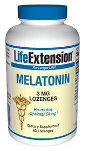 Life Extension Vitamins, Minerals, Herbs & More Life Extension Melatonin 3mg 60 Lozenges (to be dissolved in the mouth) (581048008748)