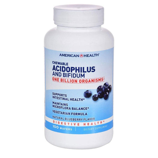 American Health Specialty Health Products Default AMERICAN HEALTH ACIDOPHILUS & BIFIDUM CHEWS 120 CAPS (1769378807852)
