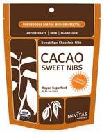 Navitas Naturals Vitamins, Minerals, Herbs & More Navitas Naturals Sweet Raw Cacao Nibs (Certified Organic) 8 Oz (581249073196)