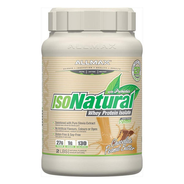 Allmax Nutrition Sports Nutrition & More Peanut Butter Chocolate Allmax Nutrition IsoNatural Whey Protein 2 Lbs