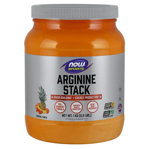 Now Foods Sports Nutrition & More Now Foods Arginine Stack Tropical Punch Flavor 2.2 Lb (580907171884)