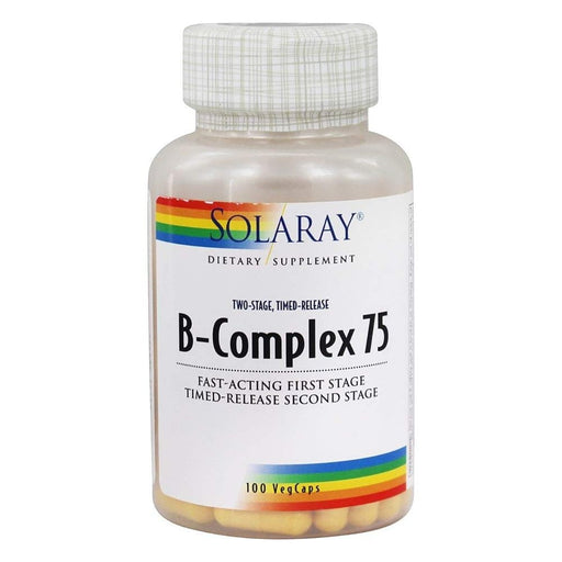 Solaray Vitamins, Minerals, Herbs & More Solaray B-Complex 75 Two Stage, Timed Release 100 Caps (580516479020)