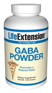 Life Extension Sports Nutrition & More Life Extension GABA (Gamma-Amino Butyric Acid) 100 grams (581030510636)