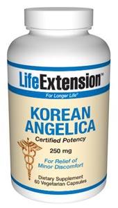 Life Extension Vitamins, Minerals, Herbs & More Life Extension Korean Angelica (certified potency) 250mg 60 Vegecaps (581052006444)