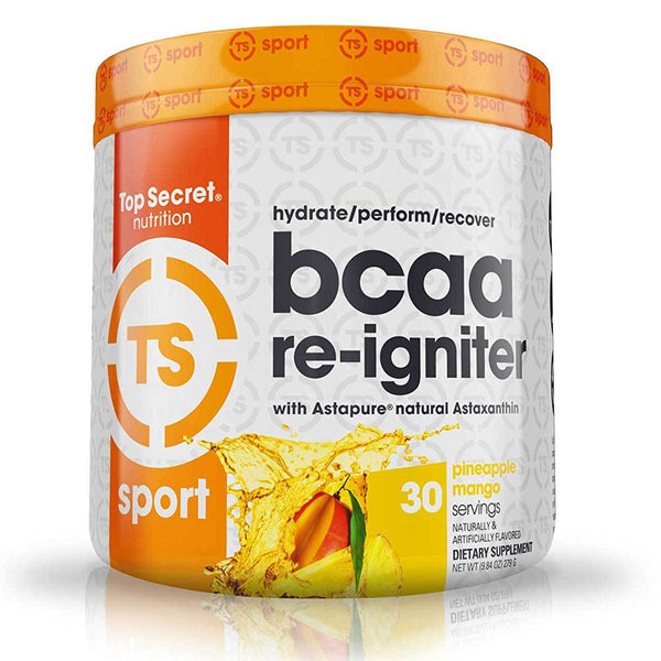 Top Secret Nutrition Amino Acids Pineapple Mango Top Secret Nutrition BCAA Re-Igniter 30 Servings
