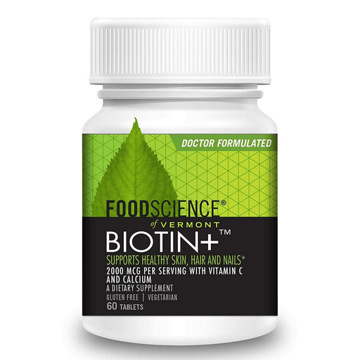 FoodScience of Vermont Vitamins & Minerals FoodScience of Vermont Biotin+ 2000mcg 60 Tablets