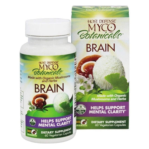Fungi Perfect Vitamins, Minerals, Herbs & More Fungi Perfect Host Defense MycoBotanicals Brain 60 Vege Caps