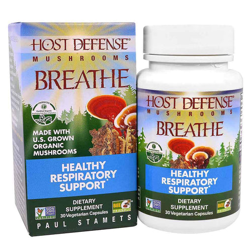 Fungi Perfect Vitamins, Minerals, Herbs & More Fungi Perfect Host Defense Breathe 30 Vege Caps (582468567084)