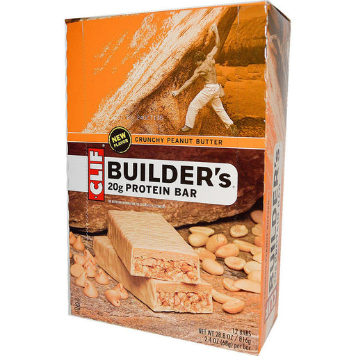 Clif Bar Sports Nutrition & More Peanut Butter Clif Bar Clif Builder's Bar 12/Box (580771610668)