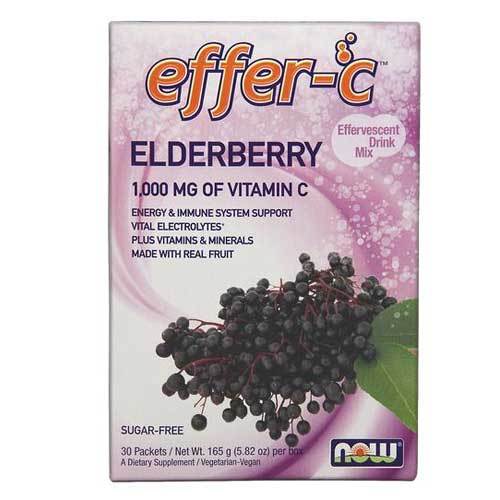 Now Foods Vitamins, Minerals, Herbs & More Now Foods Effer-C (TM) Elderberry Box of 30 (582208454700)