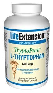 Life Extension Sports Nutrition & More Life Extension TryptoPure L-Tryptophan 90 Vegecaps (581030674476)