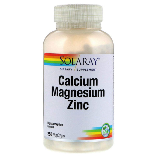 Solaray Vitamins, Minerals, Herbs & More Solaray Calcium, Magnesium, Zinc 1000/500/25 250 Caps