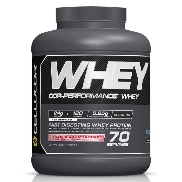 Cellucor Sports Nutrition & More Strawberry Milkshake Cellucor Cor-Performance Whey 5 Lbs (582115000364)