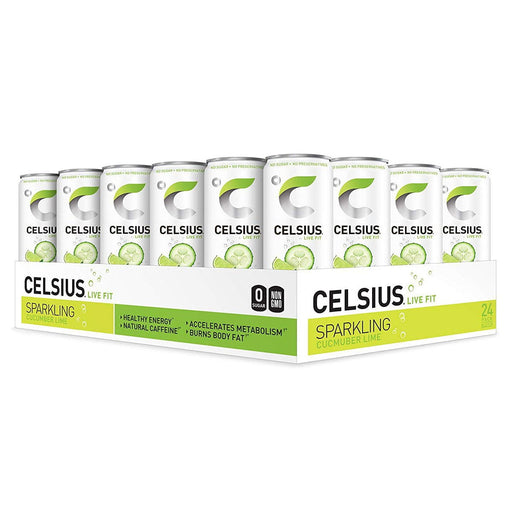 Celsius Drinks Default Celsius Naturals 24 Pack RTD's Sparkling Cucumber Lime (1119054364716)