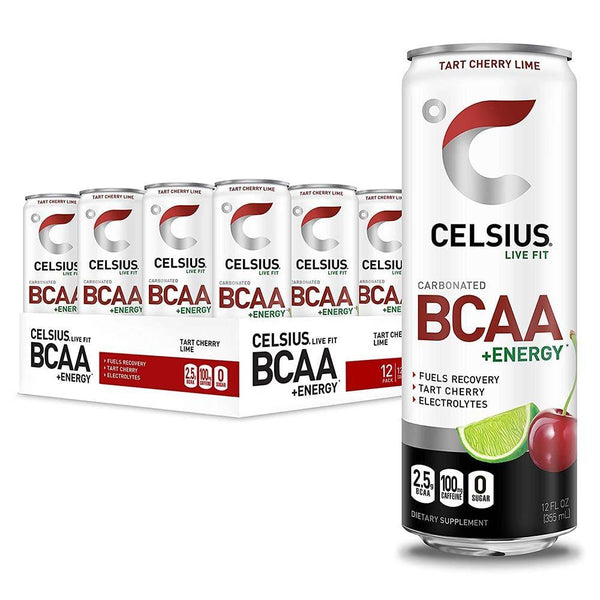 Celsius Drinks Cherry Lime Celsius BCAA + Energy Drink 12/Case
