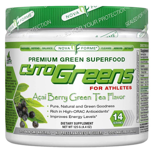 NovaForme Sports Nutrition & More NovaForme CytoGreens For Athletes Acai Berry Green Tea 14 Servings