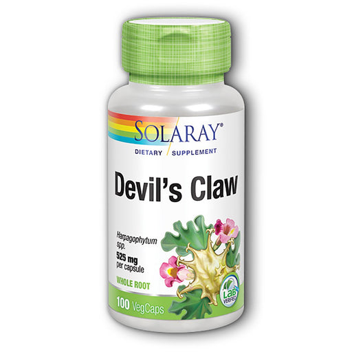 Solaray Vitamins, Minerals, Herbs & More Solaray Devil's Claw 525mg 100 Caps (580502978604)