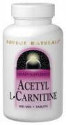 Source Naturals Vitamins, Minerals, Herbs & More Source Naturals Acetyl L-Carnitine 500mg 60 Tablets (581338562604)