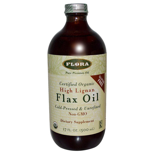 Flora (Udo's Choice) Vitamins, Minerals, Herbs & More Flora Certified Organic High Lignan Flax Oil 17oz (580768530476)