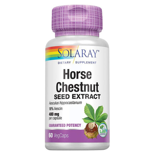 Solaray Vitamins, Minerals, Herbs & More Solaray Horse Chestnut Extract 400mg 60 Caps (580511170604)
