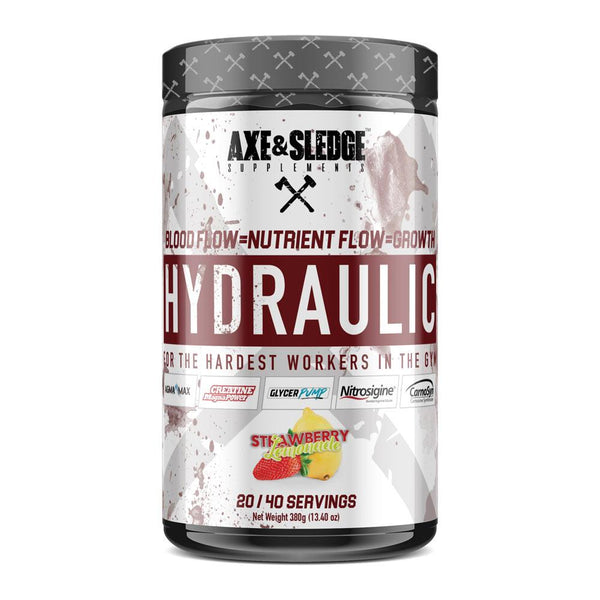 AXE & SLEDGE Sports Performance Recovery STRAWBERRY LEMONADE Axe & Sledge Hydraulic 40 Servings