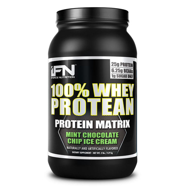 IFORCE Protein Powders Mint Chocolate Chip Ice Cream IFORCE Nutrition 100% Whey Protean Protein Matrix 2Lbs | 25g Protein | Lean Muscle