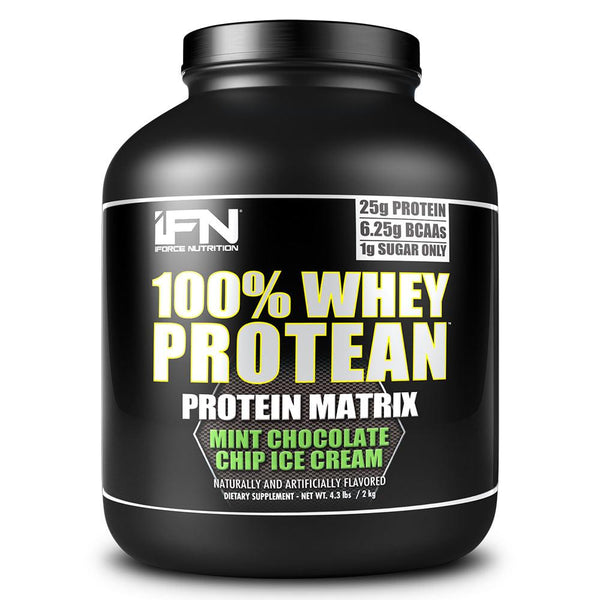 IFORCE Sports Nutrition & More Chocolate Mint Ice Cream IFORCE 100% Whey Protean 4.3 Lbs