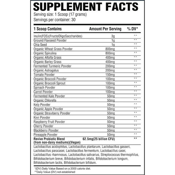 Revive MD Digestive Health Fresh Berry Revive MD Daily Greens Powder 30 Servings
