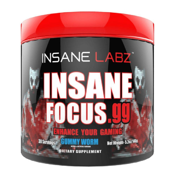 Insane Labz Sports Nutrition & More Gummy Worm Insane Labz Insane Focus.GG 30 Servings