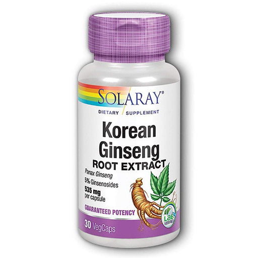 Solaray Vitamins, Minerals, Herbs & More Solaray Korean Ginseng Root Extract 535mg 60 caps