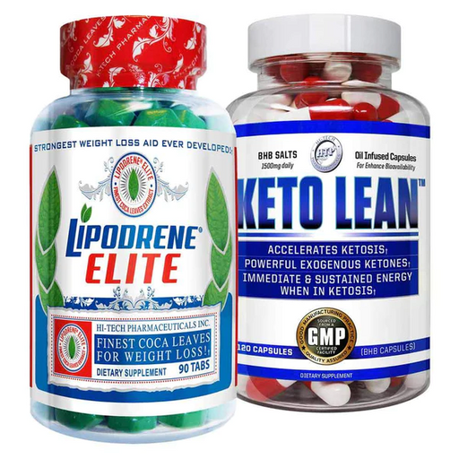 Best Price Nutrition Hi-Tech Pharmaceuticals Lipodrene Elite & Keto Lean Stack