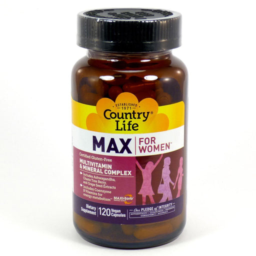 Country Life Vitamins, Minerals, Herbs & More Country Life Maxine Womens Multi w/ iron 120 Caps (581179179052)