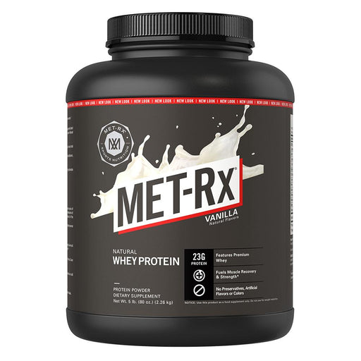 Met-Rx Protein Powders Default Met-Rx Natural Whey Protein 5lbs Vanilla (1742493614124)